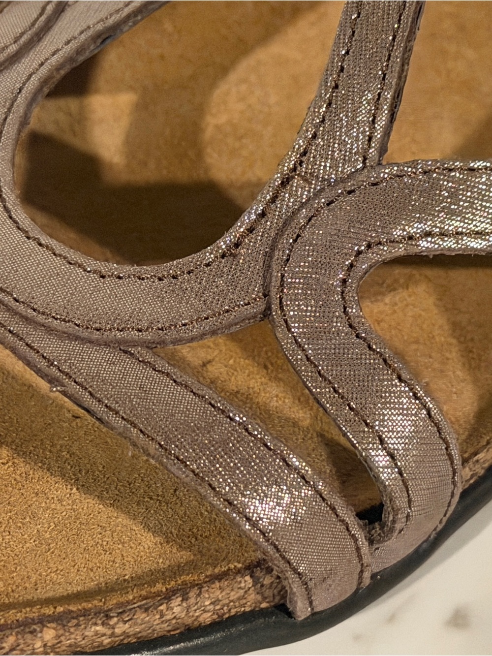 Naot Dorith Sandal - Elegant Flats Collection - Silver Threads - Size 9-9.5 - Picture 12 of 13